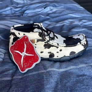 Twisted X boys cowprint shoes
